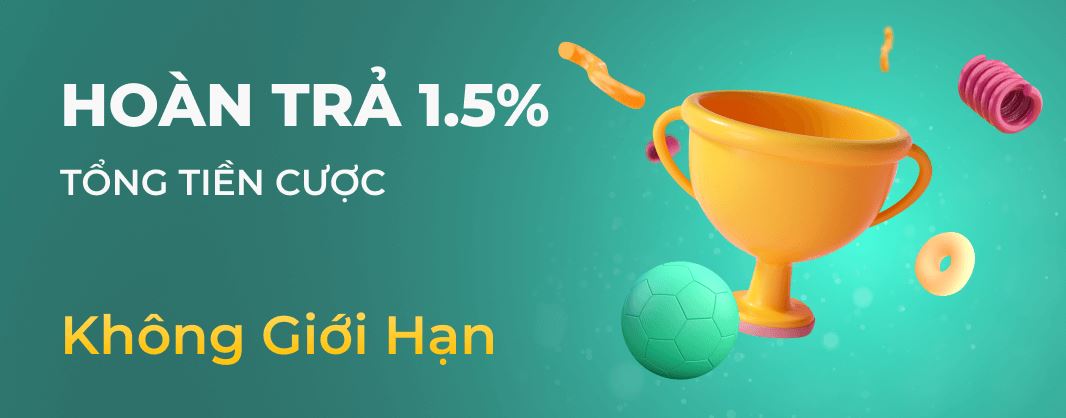 Khuyến mãi hoàn trả vô tận 1,5%